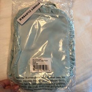 Stoney Clover Lane Velvet Cloud Ruffle Pouch- Large